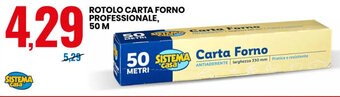Eurospin Sistema Casa Rotolo Carta Forno Professionale, 50 m offerta