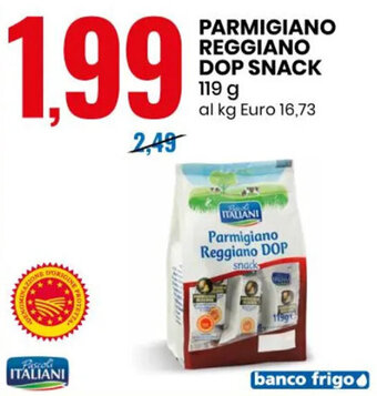 Eurospin Pascoli Italiani Parmigiano Reggiano DOP Snack 119 g offerta