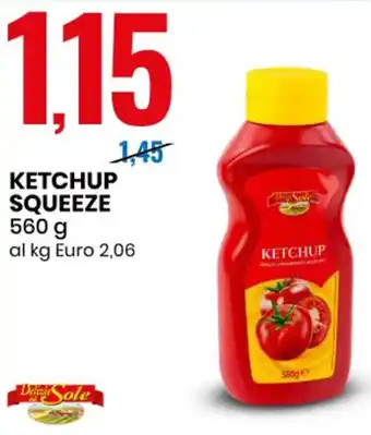 Eurospin Delizie del Sole Ketchup Squeeze 560 g offerta