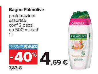Carrefour Palmolive Bagno profumazioni assortite conf 2 pezzi da 500 ml cad 1 l offerta