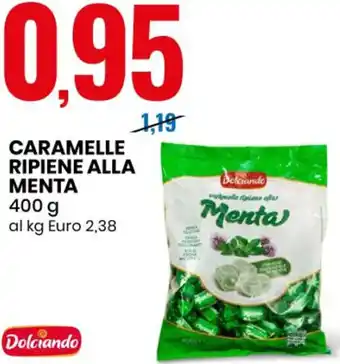 Eurospin Dolciando Caramelle Ripiene alla Menta 400 g offerta