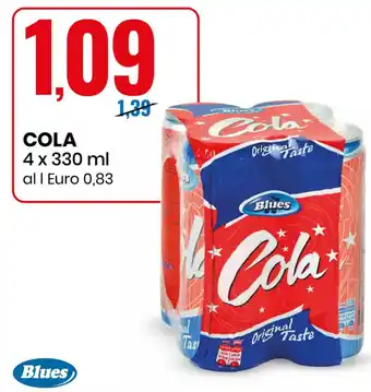 Eurospin Blues Cola 4 x 330 ml offerta