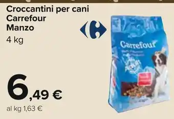 Carrefour Carrefour Croccantini per cani Manzo 4 kg offerta