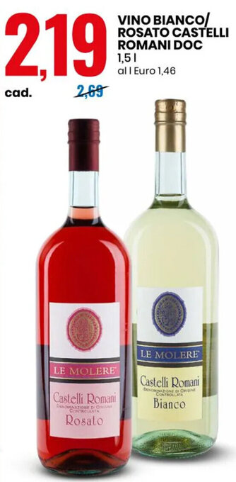 Eurospin Vino Bianco/Rosato Castelli Romani DOC 1,5 L offerta