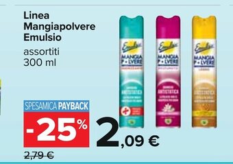 Carrefour Emulsio Linea Mangiapolvere assortiti 300 ml offerta