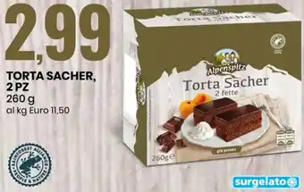 Eurospin Alpenspitz Torta Sacher 2 pz 260 g offerta
