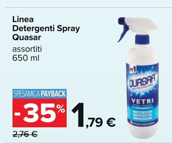 Carrefour Quasar Linea Detergenti Spray assortiti 650 ml offerta