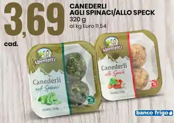 Eurospin Alpenspitz Canederli Agli Spinaci/Allo Speck 320 g offerta