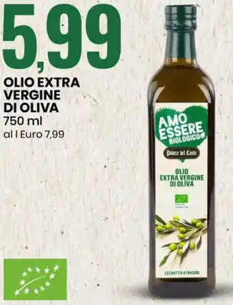 Eurospin Amo Essere Biologico Olio Extra Vergine di Oliva 750 ml offerta