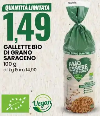 Amo Essere Biologico Gallette Bio di Grano Saraceno 100 g