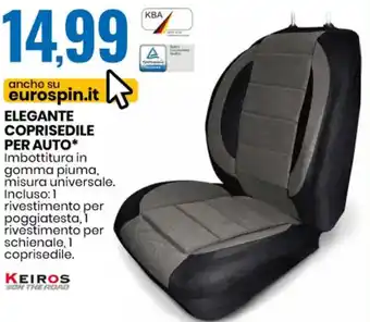 Eurospin Keiros Elegante Coprisedile per Auto offerta
