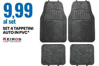 Eurospin Keiros Set 4 Tappetini Auto in PVC offerta