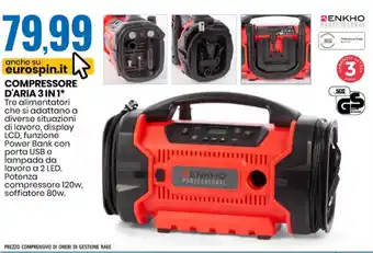 Enkho Compressore D'Aria 3in1