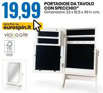 Eurospin Portagioie Da Tavolo con Specchio offerta
