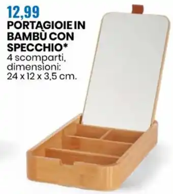 Portagioie in Bambù con Specchio