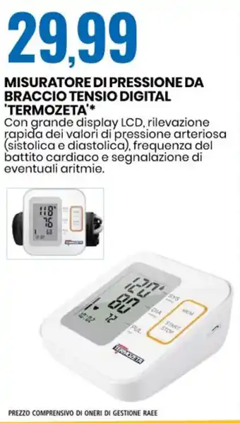 Eurospin Misuratore di Pressione da Braccio Tensio Digital Termozeta offerta