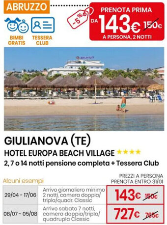 Giulianova (TE) Hotel Europa Beach Village