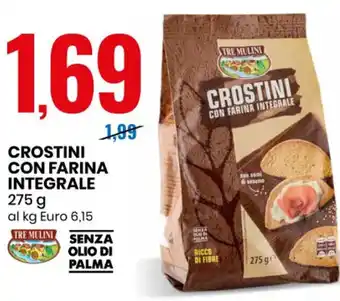 Eurospin Tre Mulini Crostini con Farina Integrale 275 g offerta