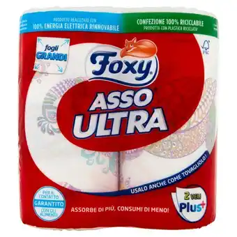 Bernava Foxy asso ultra asciugatutto decorato 2 maxi rotoli offerta