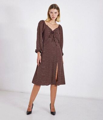 Vestito midi a pois