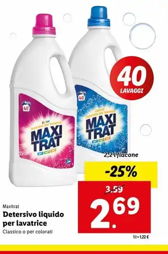 Lidl Detersivo liquido per lavatrice offerta