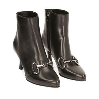 Primadonna Ankle boots neri in pelle, tacco 8 cm offerta