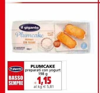 Plumcake preparati con yogurt 198 g