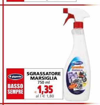 Il Gigante Sgrassatore marsiglia 750 ml offerta