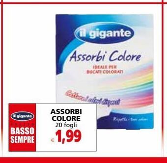 Il Gigante Assorbi colore 20 fogli offerta