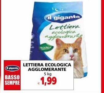 Lettiera ecologica agglomerante 5 kg