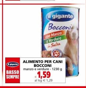Alimento per cani bocconi manzo e verdure - 1230 g
