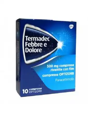 Termadec febbre e dolore 500mg paracetamolo 10 compresse