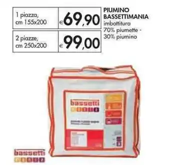 Bennet bassetti Mania Piumino 1 piazza cm 155x200 offerta
