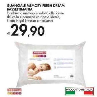 Bennet bassetti Mania Guanciale Memory Fresh Dream offerta