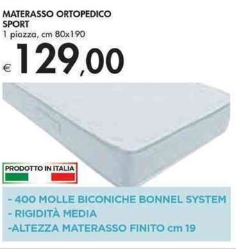 Bennet Materasso Ortopedico Sport 1 piazza, cm 80x190 offerta
