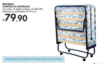 Bennet Brandina Completa di Materasso cm 80x190 offerta