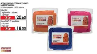 Bennet bassetti Mania Accappatoio con Cappuccio S alla XXL offerta