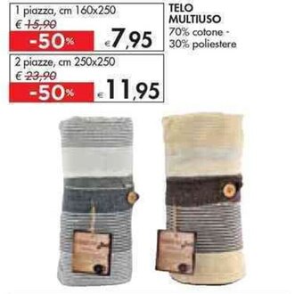 Bennet Telo Multiuso 1 piazza, cm 160x250 offerta