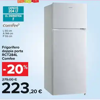 Carrefour Comfee Frigorifero doppia porta RCT284L offerta