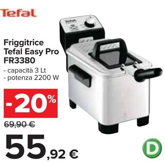 Carrefour Tefal Friggitrice Easy Pro FR3380 offerta