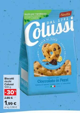 Carrefour Colussi Biscotti ricchi 500 g offerta