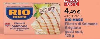 Carrefour Rio Mare Filetto di Salmone Grigliato gusti vari 125 g offerta