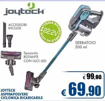 Casa & Co Joyteck Aspirapolvere Ciclonica Ricaricabile offerta