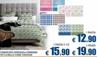 Casa & Co Completo Lenzuola Corvara 1 piazza offerta