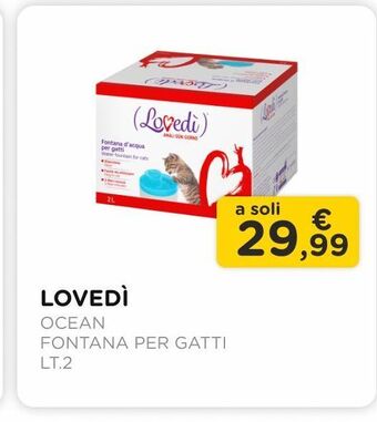 Arcaplanet Lovedì / ocean /fontana per gatti / lt.2 offerta