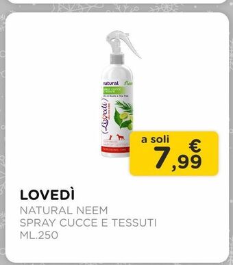 Arcaplanet Lovedì / natural neem /spray cucce e tessuti/ ml.250 offerta