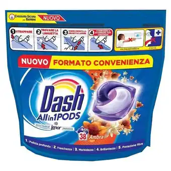 La Saponeria Dash lavatr.ecod.pods 5 in 1 ambra 38 dosi offerta