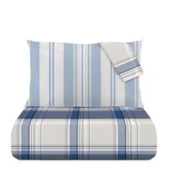 Kasanova Set copripiumino matrimoniale design scozzese blu offerta