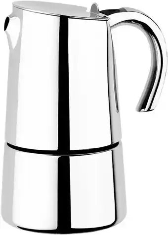 Bra, caffettiera bella in acciaio inox 18/10, 6 tazze