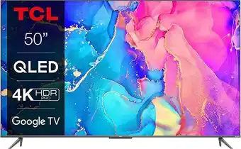 Amazon Tcl 50c639 tv 50” qled, 4k ultra hd hdr, google tv, dolby vision & atmos, sistema audio onkyo, controllo vocale hands-fre... offerta